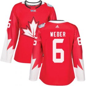 Wholesale Cheap Team Canada #6 Shea Weber Red 2016 World Cup Women\'s Stitched NHL Jersey