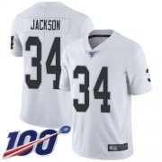 Wholesale Cheap Nike Raiders #34 Bo Jackson White Men's Stitched NFL 100th Season Vapor Limited Jersey