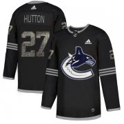 Wholesale Cheap Adidas Canucks #27 Ben Hutton Black Authentic Classic Stitched NHL Jersey