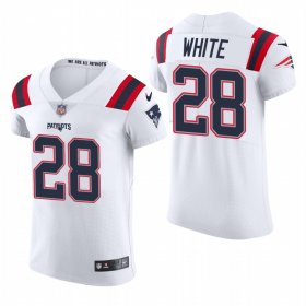 Cheap New England Patriots #28 James White Nike Men\'s White Team Color Men\'s Stitched NFL 2020 Vapor Untouchable Elite Jersey