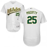 Wholesale Cheap Athletics #25 Stephen Piscotty White Flexbase Authentic Collection Stitched MLB Jersey