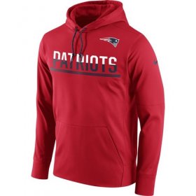 Wholesale Cheap Men\'s New England Patriots Nike Sideline Circuit Red Pullover Hoodie