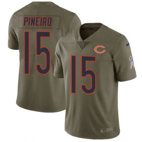 Wholesale Cheap Nike Bears #15 Eddy Pineiro Olive Men\'s Stitched NFL Limited 2017 Salute To Service Jersey