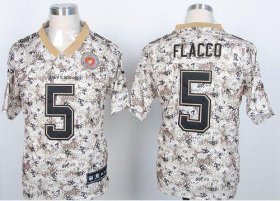 Wholesale Cheap Nike Ravens #5 Joe Flacco Camo USMC Men\'s Stitched NFL Elite Jersey