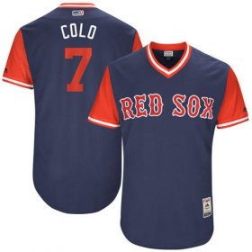 Wholesale Cheap Red Sox #7 Christian Vazquez Navy \"Colo\" Players Weekend Authentic Stitched MLB Jersey