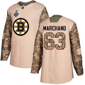 Wholesale Cheap Adidas Bruins #63 Brad Marchand Camo Authentic 2017 Veterans Day Stanley Cup Final Bound Stitched NHL Jersey