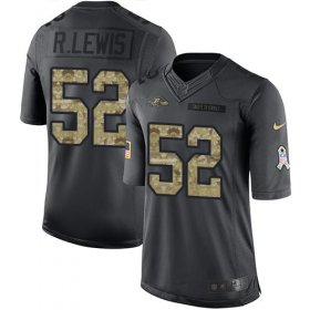 Wholesale Cheap Nike Ravens #52 Ray Lewis Black Men\'s Stitched NFL Limited 2016 Salute to Service Jersey
