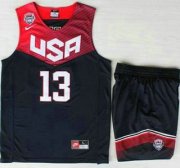 Wholesale Cheap 2014 USA Dream Team #13 James Harden Blue Basketball Jersey Suits