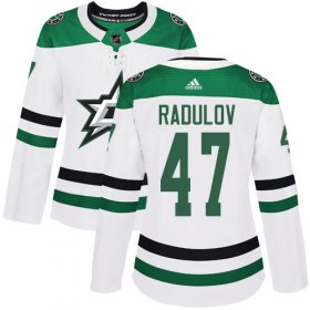 Wholesale Cheap Adidas Stars #47 Alexander Radulov White Road Authentic Women\'s Stitched NHL Jersey