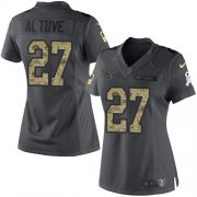 Wholesale Cheap Nike Texans #27 Jose Altuve Black Women's Stitched NFL Limited 2016 Salute to Service Jersey