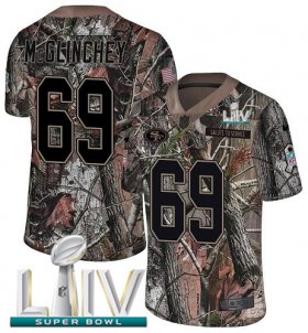 Wholesale Cheap Nike 49ers #69 Mike McGlinchey Camo Super Bowl LIV 2020 Youth Stitched NFL Limited Rush Realtree Jersey