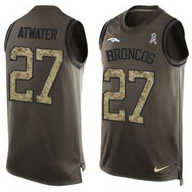 Wholesale Cheap Nike Broncos #27 Steve Atwater Green Men\'s Stitched NFL Limited Salute To Service Tank Top Jersey
