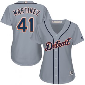 Wholesale Cheap Tigers #41 Victor Martinez Grey Road Women\'s Stitched MLB Jersey