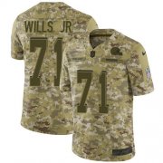Wholesale Cheap Nike Browns #71 Jedrick Wills JR Camo Men's Stitched NFL Limited 2018 Salute To Service Jersey