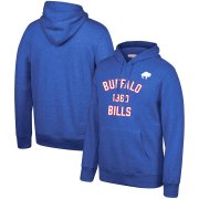 Wholesale Cheap Buffalo Bills Mitchell & Ness Team History Pullover Hoodie Blue