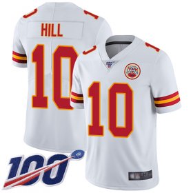 Wholesale Cheap Nike Chiefs #10 Tyreek Hill White Men\'s Stitched NFL 100th Season Vapor Limited Jersey