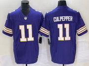 Wholesale Cheap Men's Minnesota Vikings #11 Daunte Culpepper Purple 2023 FUSE Vapor Limited Throwback Stitched Jersey