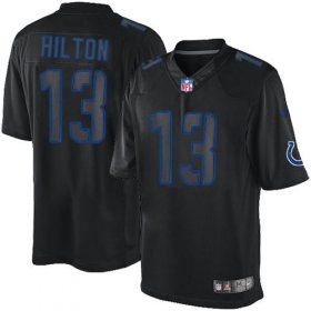 Wholesale Cheap Nike Colts #13 T.Y. Hilton Black Men\'s Stitched NFL Impact Limited Jersey