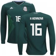 Wholesale Cheap Mexico #16 H.Herrera Home Long Sleeves Kid Soccer Country Jersey