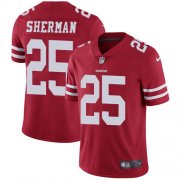Wholesale Cheap Nike 49ers #25 Richard Sherman Red Team Color Youth Stitched NFL Vapor Untouchable Limited Jersey