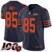 Wholesale Cheap Nike Bears #85 Cole Kmet Navy Blue Alternate Men's Stitched NFL 100th Season Vapor Untouchable Limited Jersey