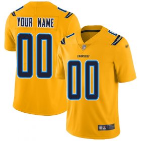 Wholesale Cheap Nike Los Angeles Chargers Customized Gold Men\'s Stitched NFL Limited Inverted Legend Jersey