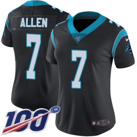 Wholesale Cheap Nike Panthers #7 Kyle Allen Black Team Color Women\'s Stitched NFL 100th Season Vapor Limited Jersey