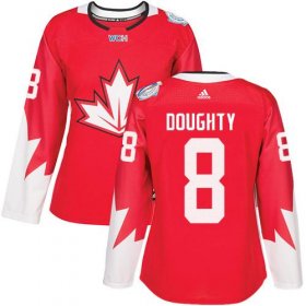 Wholesale Cheap Team Canada #8 Drew Doughty Red 2016 World Cup Women\'s Stitched NHL Jersey