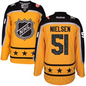 Wholesale Cheap Red Wings #51 Frans Nielsen Yellow 2017 All-Star Atlantic Division Women\'s Stitched NHL Jersey