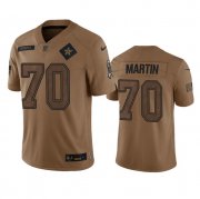 Wholesale Cheap Men's Dallas Cowboys #70 Zack Martin 2023 Brown Salute To Service Limited Football Stitched Jersey