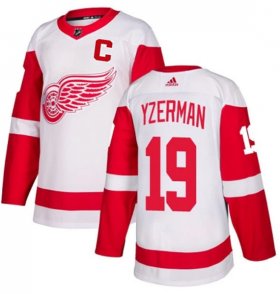 Cheap Men\'s Detroit Red Wings #19 Steve Yzerman White Stitched Jersey