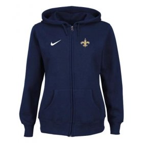 Wholesale Cheap Nike New Orleans Saints Ladies Tailgater Full Zip Hoodie Blue