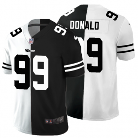 Cheap Los Angeles Rams #99 Aaron Donald Men\'s Black V White Peace Split Nike Vapor Untouchable Limited NFL Jersey
