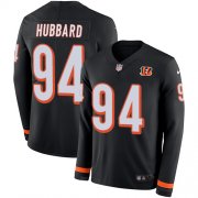 Wholesale Cheap Nike Bengals #94 Sam Hubbard Black Team Color Men's Stitched NFL Limited Therma Long Sleeve Jersey