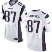 Wholesale Cheap Nike Patriots #87 Rob Gronkowski White Men's Stitched NFL New Elite Jersey