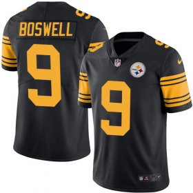 Wholesale Cheap Nike Steelers #9 Chris Boswell Black Men\'s Stitched NFL Limited Rush Jersey