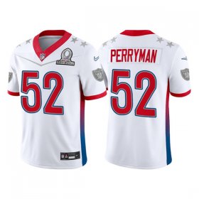 Wholesale Cheap Men\'s Las Vegas Raiders #52 Denzel Perryman 2022 White AFC Pro Bowl Stitched Jersey
