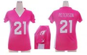 Wholesale Cheap Nike Cardinals #21 Patrick Peterson Pink Draft Him Name & Number Top Women's Stitched NFL Elite Jersey