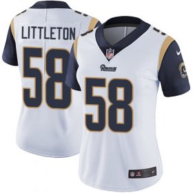 Wholesale Cheap Nike Rams #58 Cory Littleton White Women\'s Stitched NFL Vapor Untouchable Limited Jersey