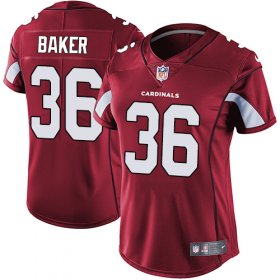 Wholesale Cheap Nike Cardinals #36 Budda Baker Red Team Color Women\'s Stitched NFL Vapor Untouchable Limited Jersey