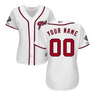 Wholesale Cheap Washington Nationals Majestic Women's 2019 World Series Champions Home Official Cool Base Custom Jersey White
