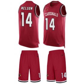 Wholesale Cheap Nike Cardinals #14 J.J. Nelson Red Team Color Men\'s Stitched NFL Limited Tank Top Suit Jersey