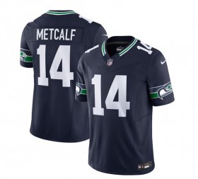 Wholesale Cheap Men\'s Seattle Seahawks #14 DK Metcalf 2023 F.U.S.E. Navy Limited Football Stitched Jersey