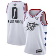Wholesale Cheap Thunder #0 Russell Westbrook White Basketball Jordan Swingman 2019 All-Star Game Jersey