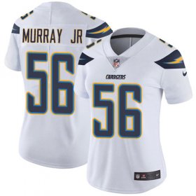 Wholesale Cheap Nike Chargers #56 Kenneth Murray Jr White Women\'s Stitched NFL Vapor Untouchable Limited Jersey