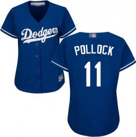 Women\'s A. J. Pollock Royal Blue Alternate Jersey - #11 Baseball Los Angeles Dodgers Cool Base