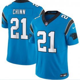 Wholesale Cheap Men\'s Carolina Panthers #21 Jeremy Chinn Blue 2023 F.U.S.E. Vapor Untouchable Stitched Football Jersey