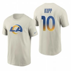 Wholesale Cheap Los Angeles Rams #10 Cooper Kupp Men\'s Cream 2020 Primary Logo NFL T-Shirt