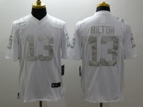 Wholesale Cheap Nike Colts #13 T.Y. Hilton White Men\'s Stitched NFL Limited Platinum Jersey