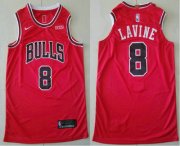 Wholesale Cheap Men's Chicago Bulls #8 Zach LaVine Red 2019 Nike Authentic Stitched NBA Jersey With The Sponsor Logo
